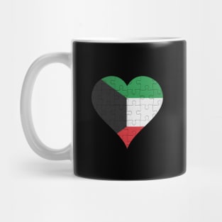 Kuwaiti Jigsaw Puzzle Heart Design - Gift for Kuwaiti With Kuwait Roots Mug